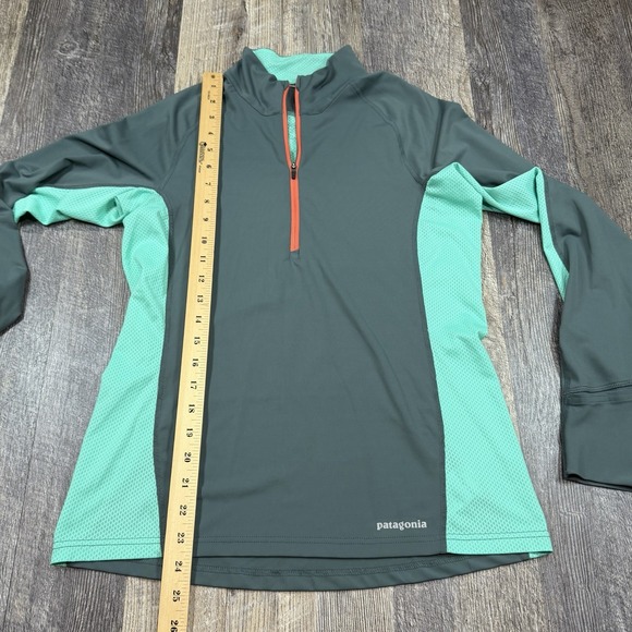 Patagonia Womens Gray All Weather 1/2 Zip Pullover Base Layer Small Running Top - Picture 13 of 16